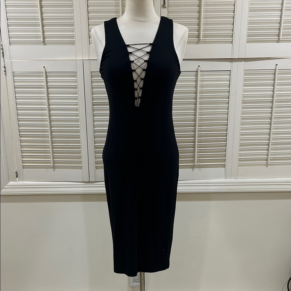 New Bardot Elegant Black Sleeveless Dress in new condition